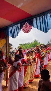 मानुषमुड़िया में गणेश पूजा पर निकली भव्य कलश यात्रा