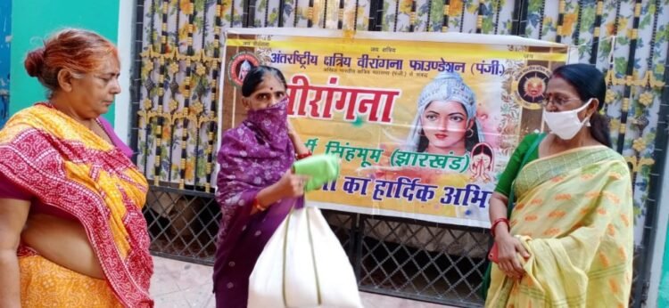 वीरांगना ने 15 जरूरतमंद परिवारों में किया राशन वितरण