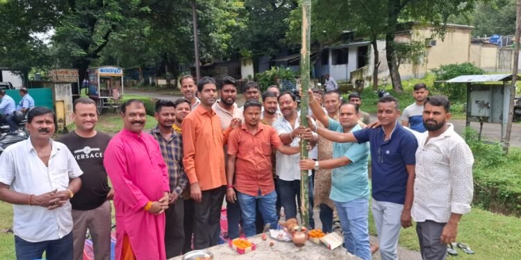 jamshedpur durga puja : टेल्को रोड नंबर 26 में दुर्गा पूजा पंडाल का भूमि पूजन, प्रकृति-जंगल थीम पर बनेगा पंडाल, दिखेगी झारखंड की संस्कृति की झलक