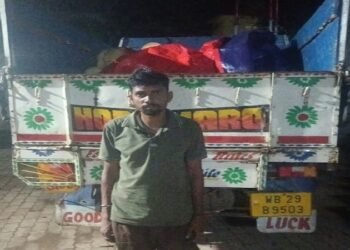 Jamshedpur rural one arrested with wood loaded  pick up van : चाकुलिया वन क्षेत्र में अवैध लकड़ी से लदा पिकअप वैन पकड़ाया, पुलिस ने मामला वन विभाग के किया सुपुर्द